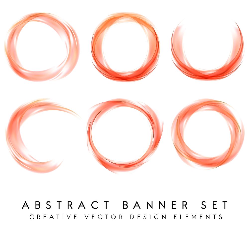 Abstract banner set in orange
