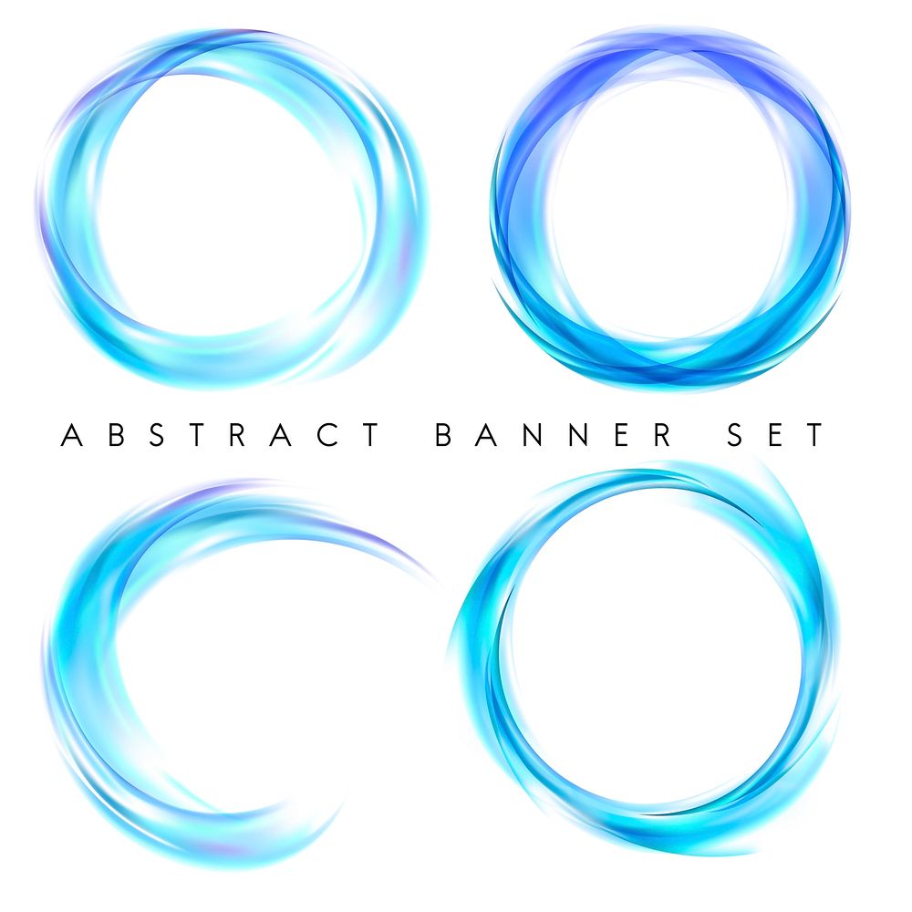 Abstract circle logo set in blue