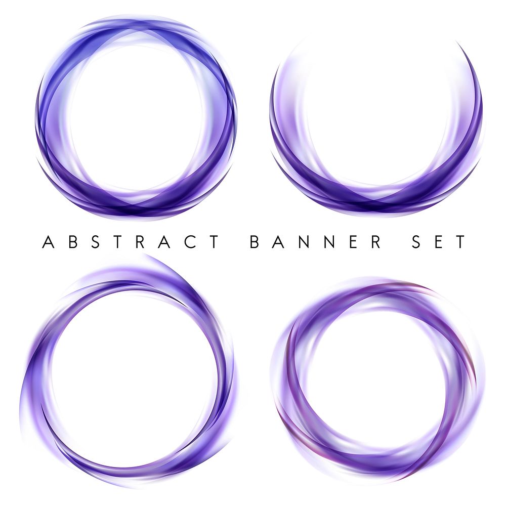 Abstract banner set in purple