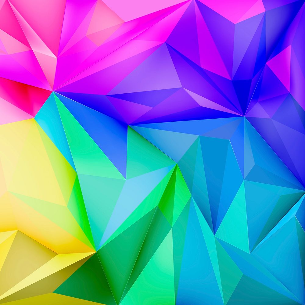 Background wallpaper with polygons in gradient colors