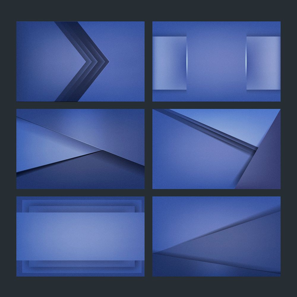 Set of background designs in blue