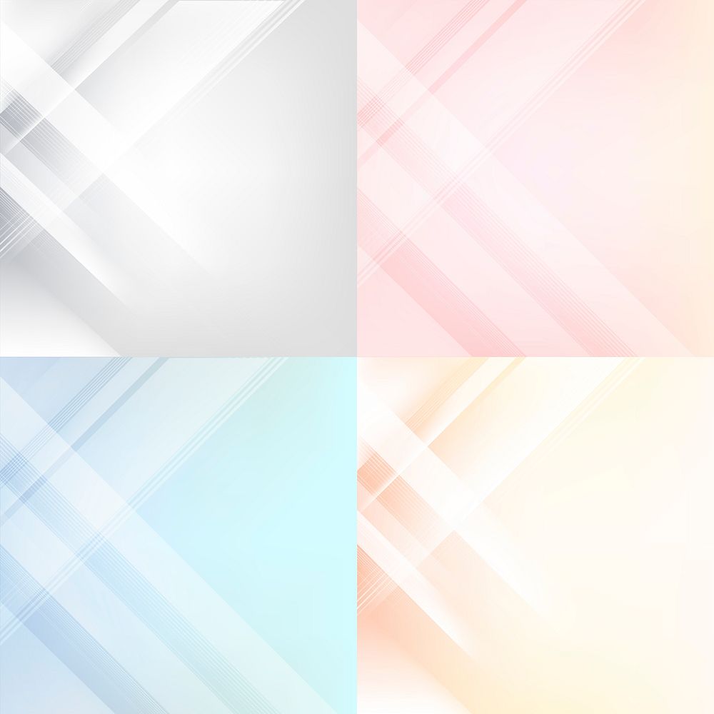 Colorful gradient abstract background set