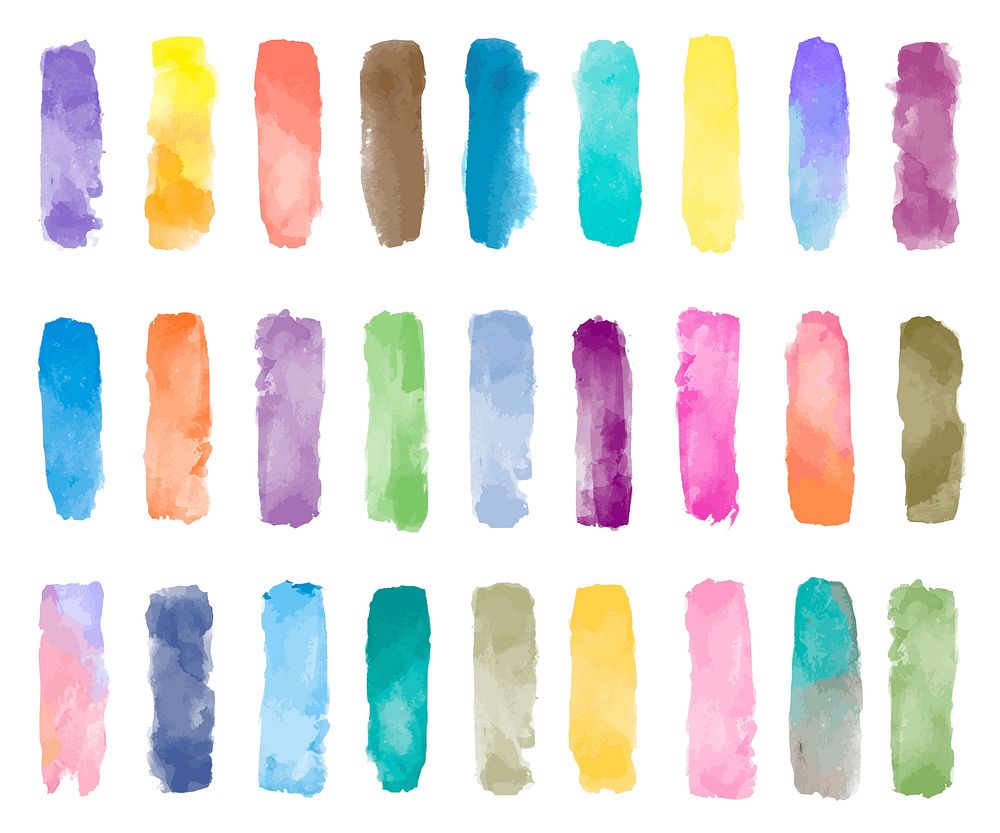 Colorful watercolor patch background vector