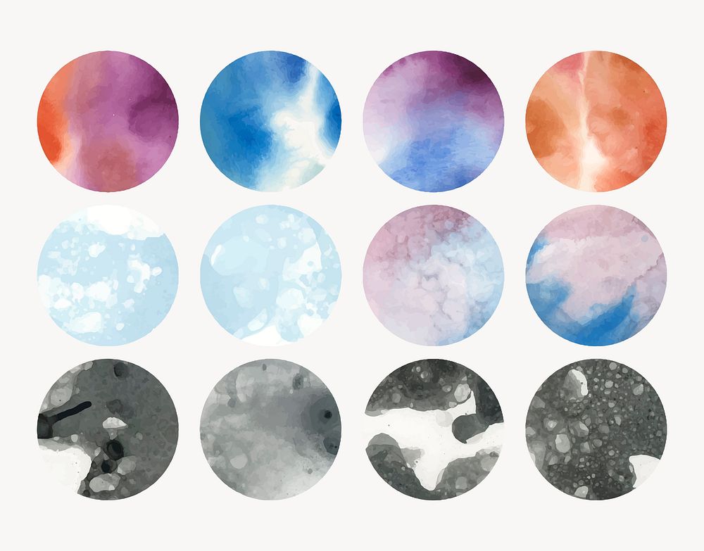 Round shaped watercolor background vector