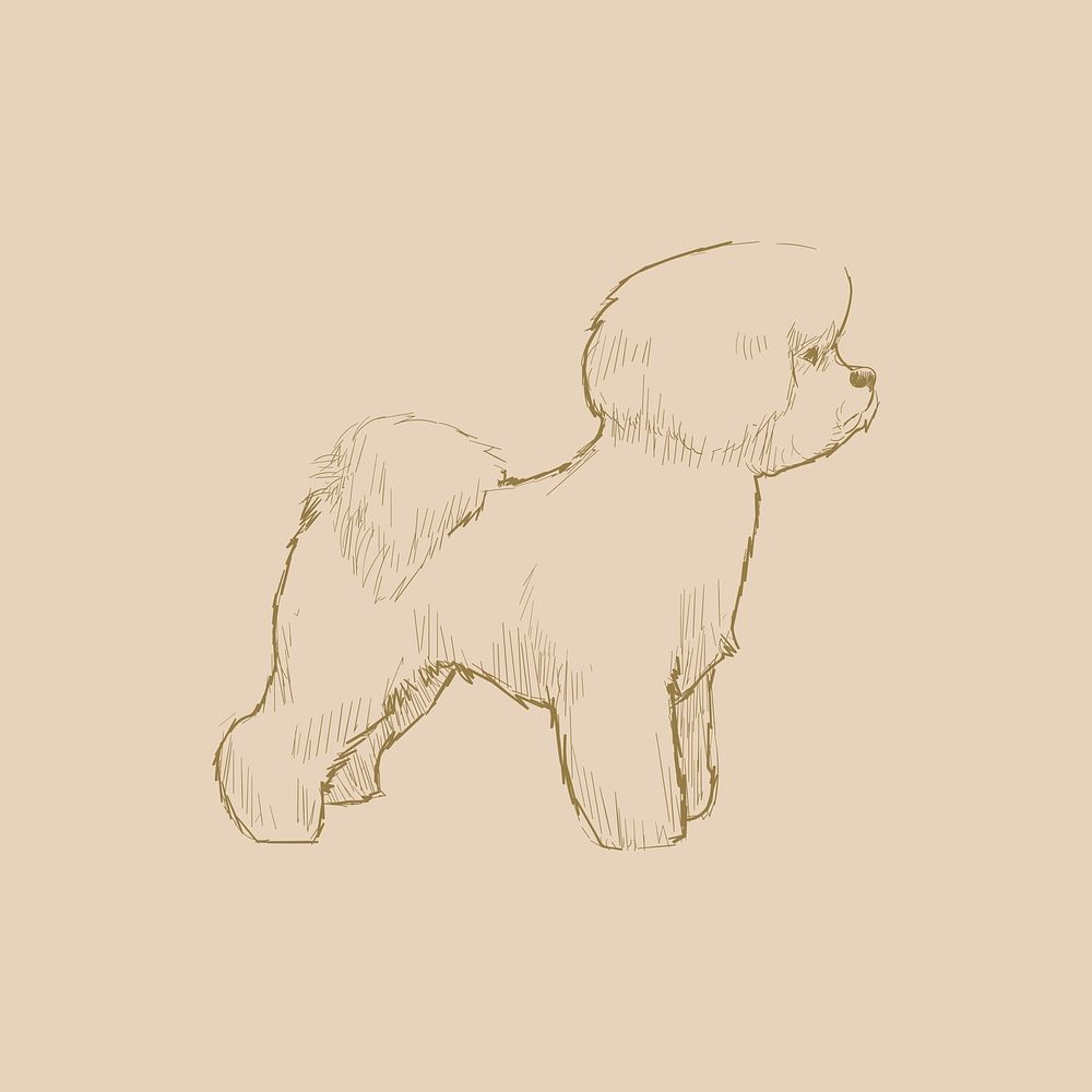 Illustration drawing style of dog