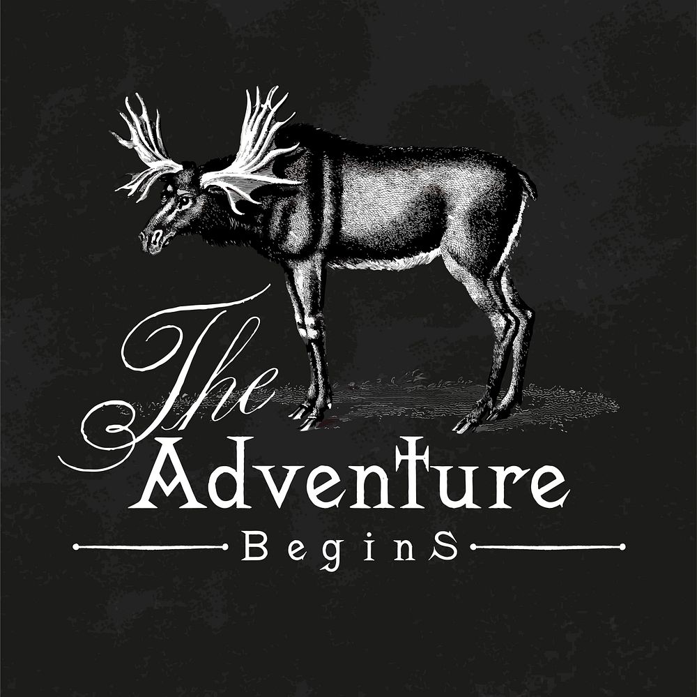 The adventure begins logo design vector