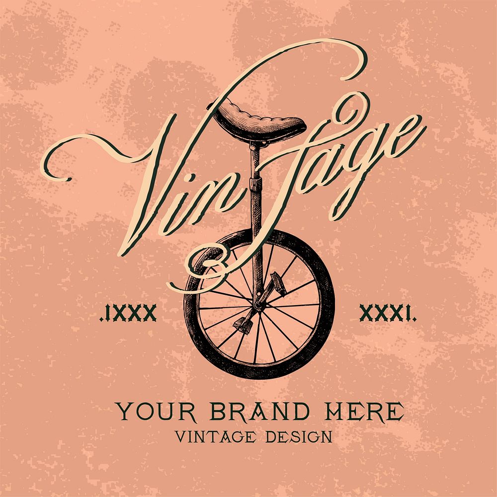 Vintage brand logo design vector