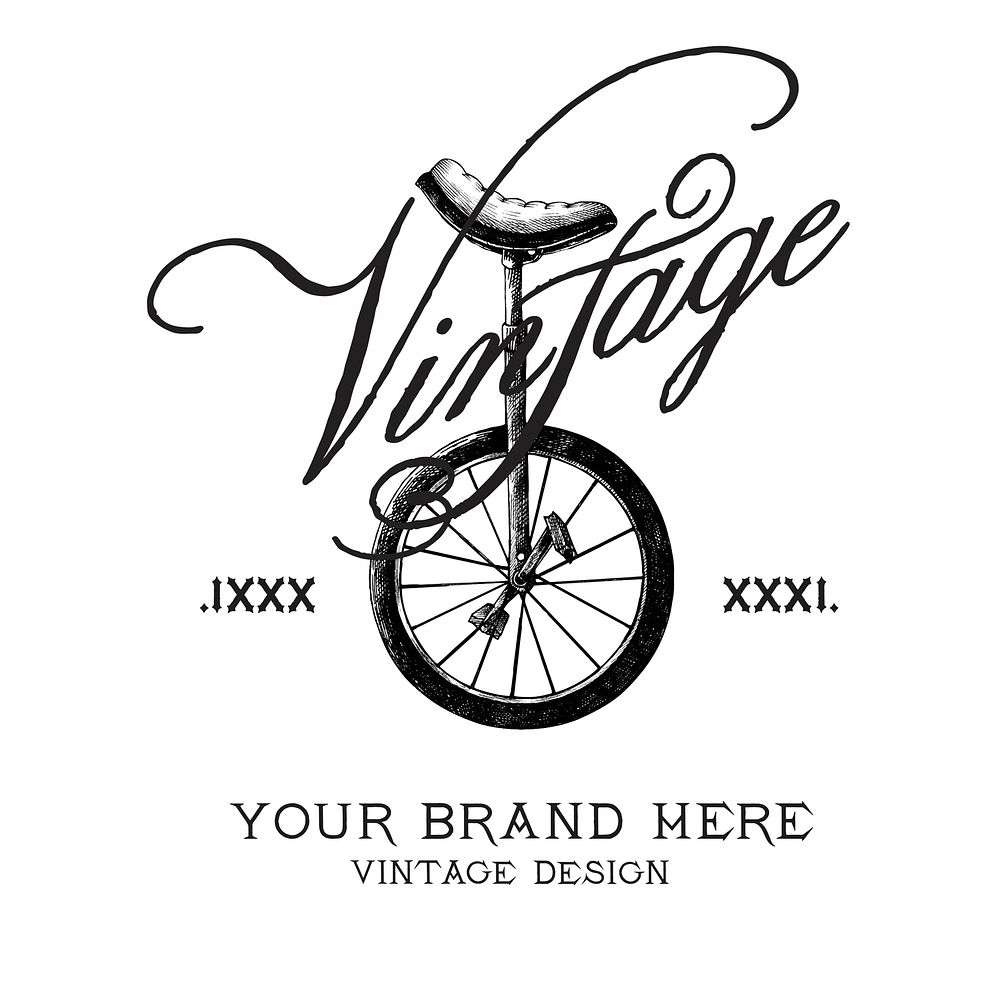 Vintage brand logo design vector Free Vector rawpixel