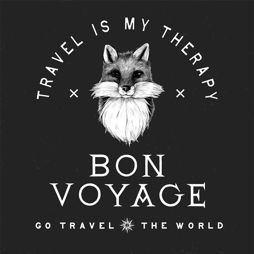 Bon voyage logo design vector