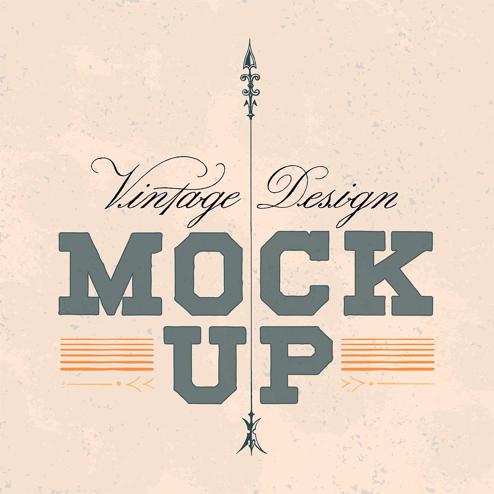 Vintage mockup logo design vector