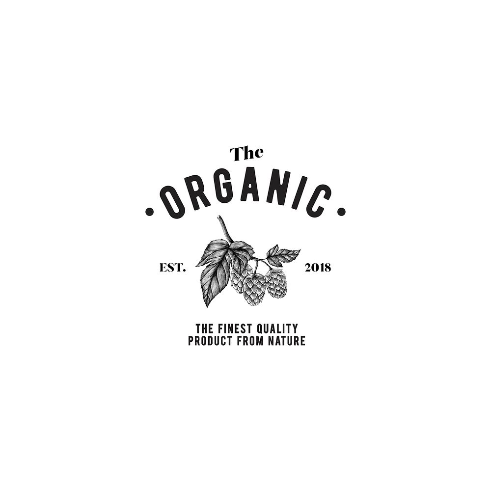 The organic logo design vector