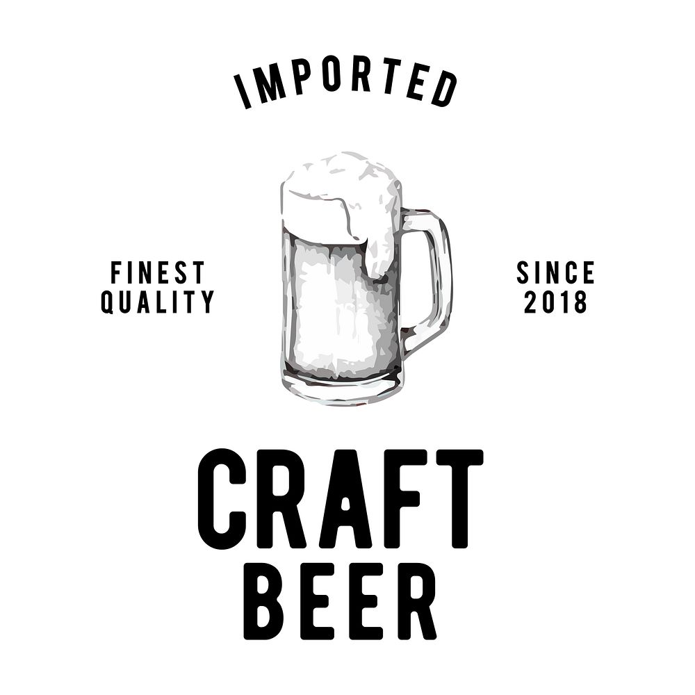 Craft beer logo design vector