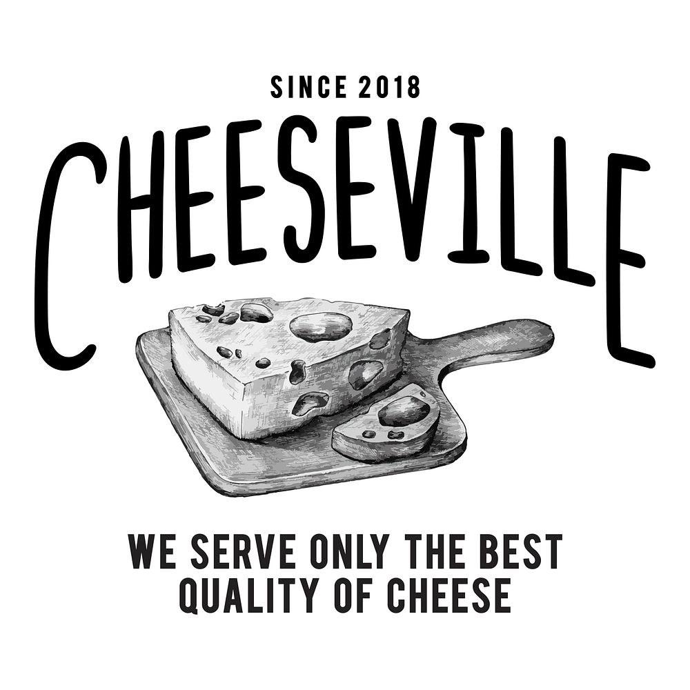 Cheeseville shop logo design vector