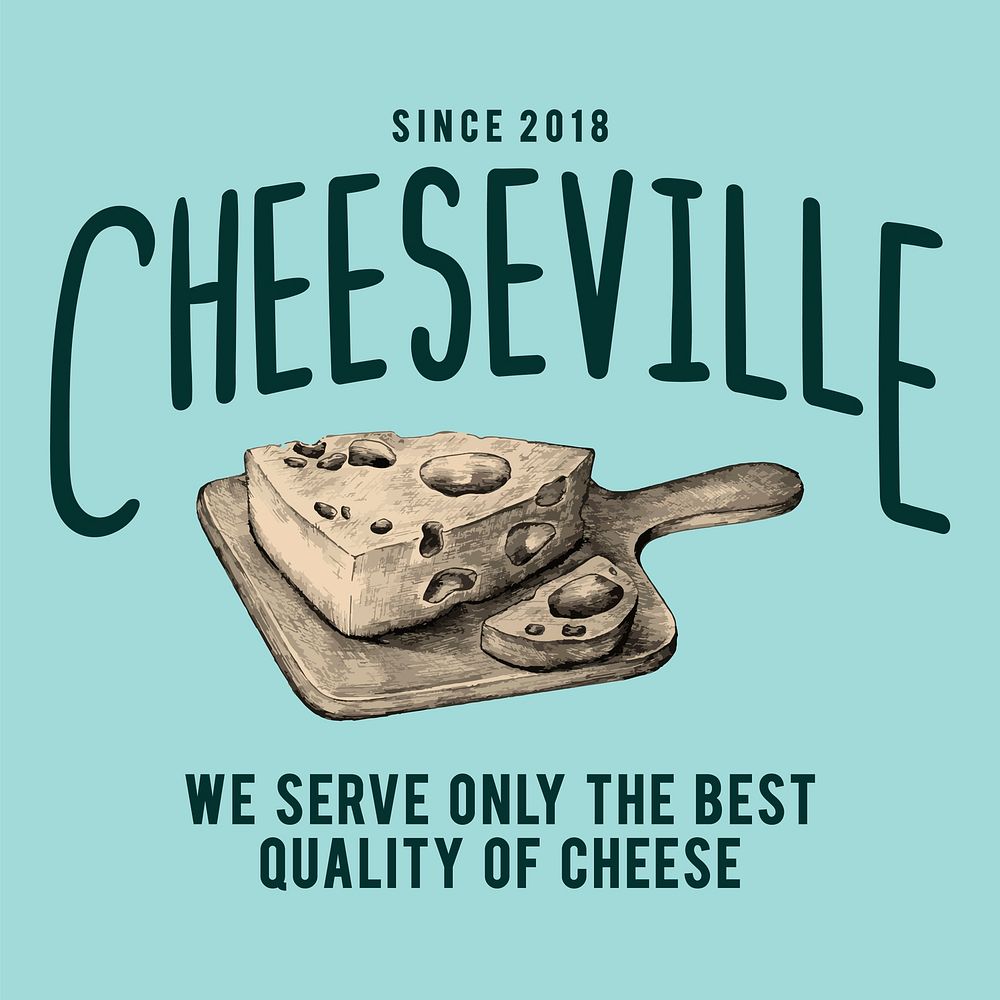Cheeseville shop logo design vector