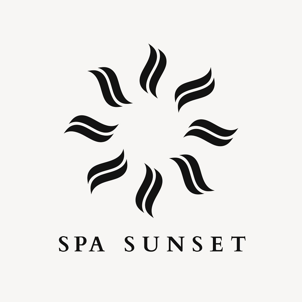 Aesthetic health spa logo template, creative professional design vector