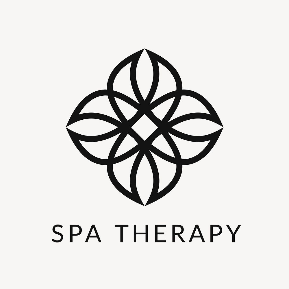 Spa therapy logo template, modern creative design vector