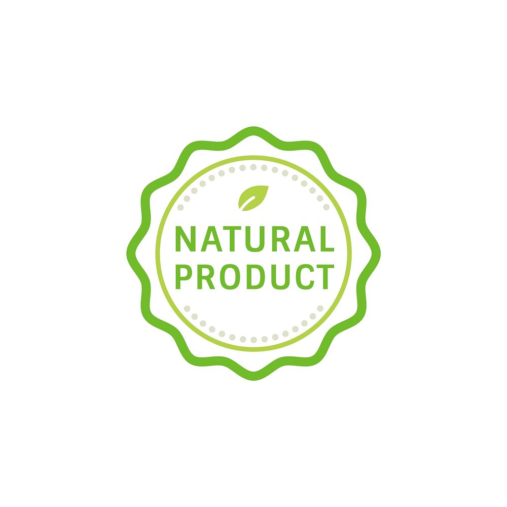 Natural product stamp badge illustration | Premium Vector - rawpixel