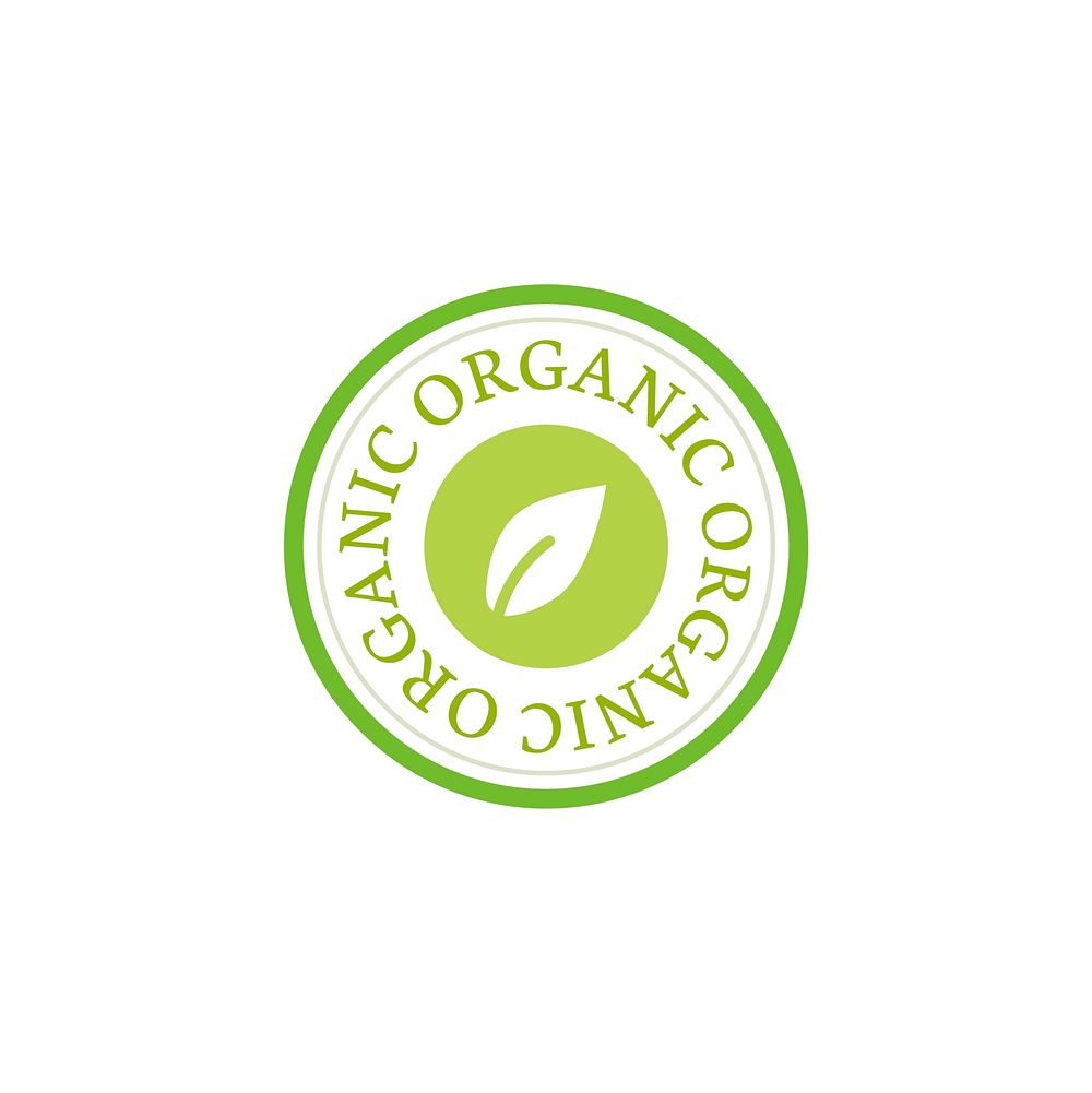 Organic stamp emblem badge illustration