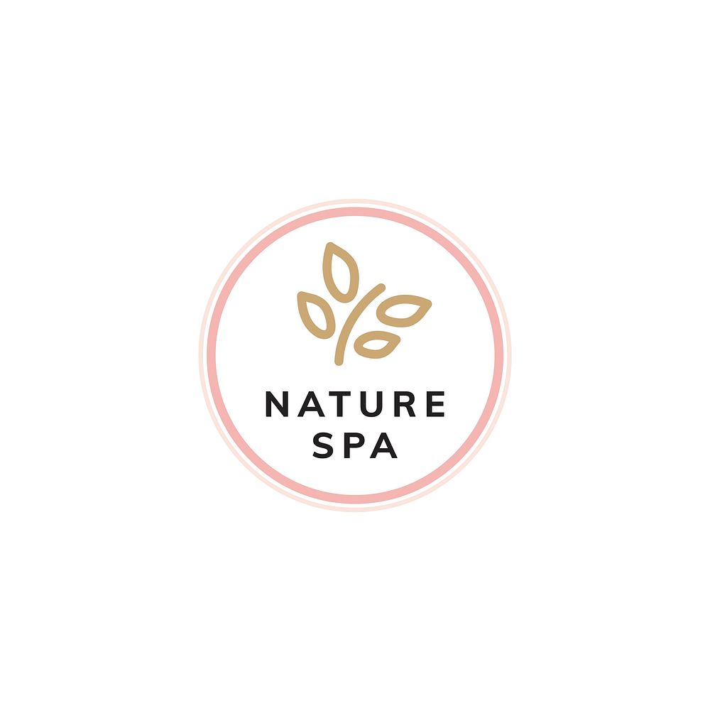 Nature therapy spa logo vector