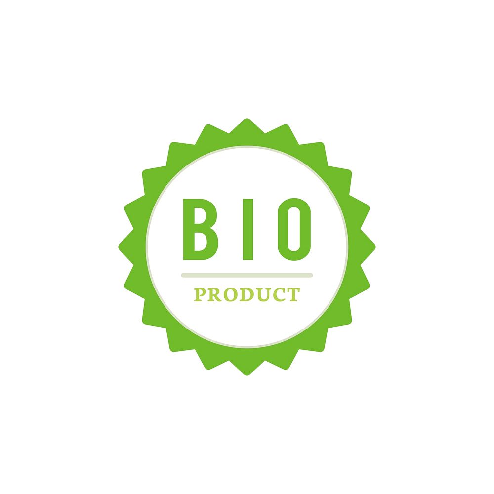 Bio product badge stamp illustration