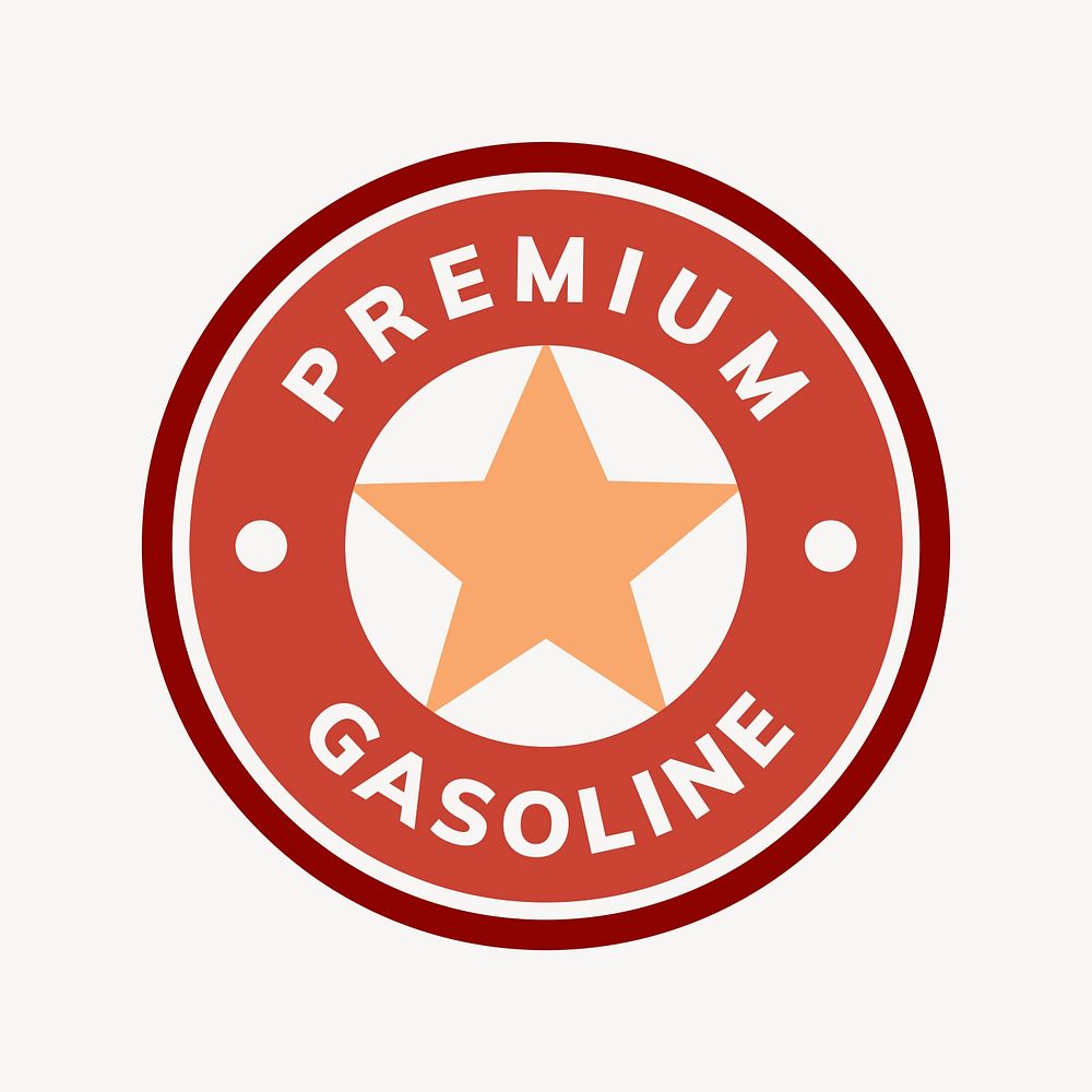 Gas station logo business template for retro branding design psd