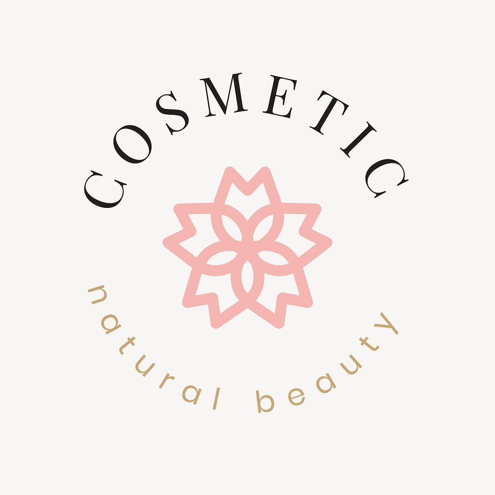 Beauty cosmetic logo, modern creative design psd