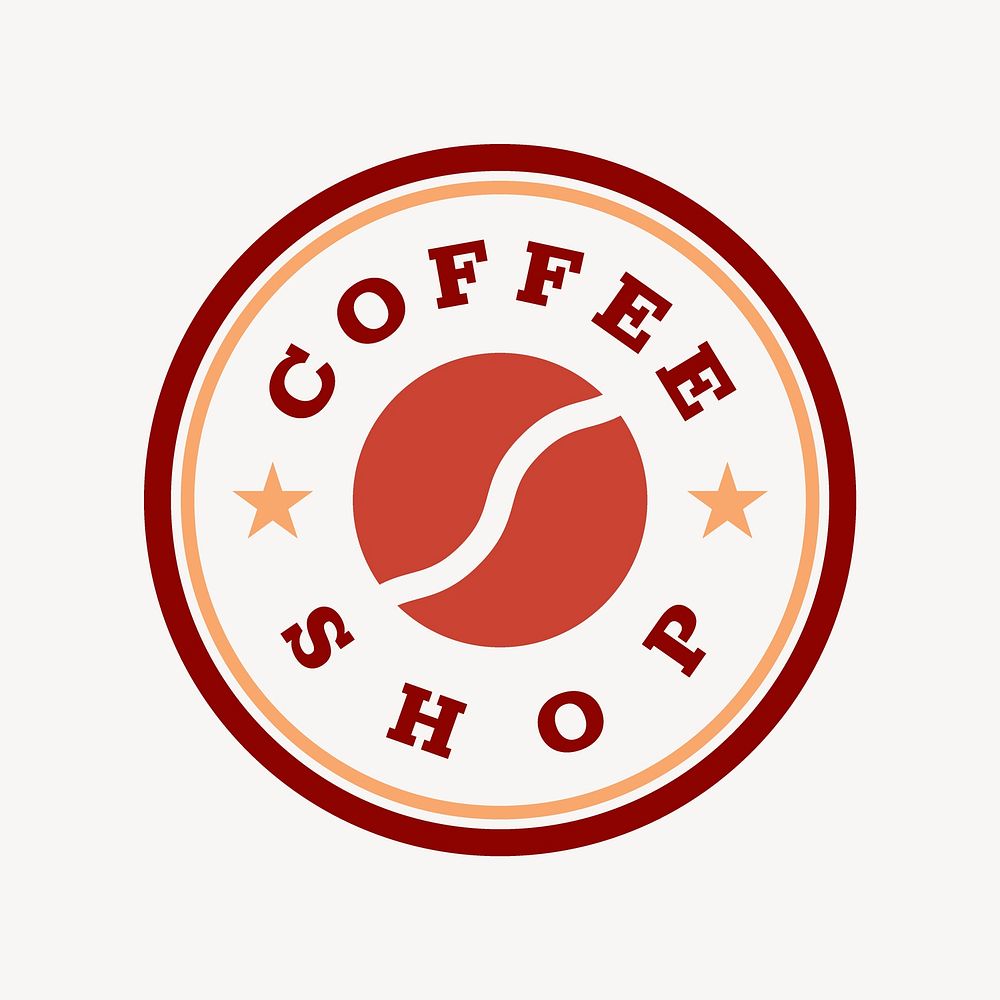 Coffee shop logo, food business template for branding design vector