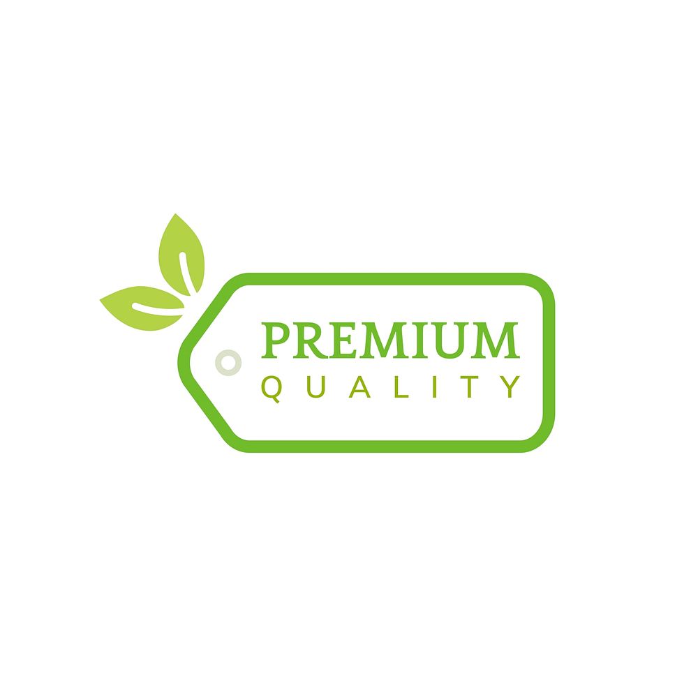 Premium quality product label illustration