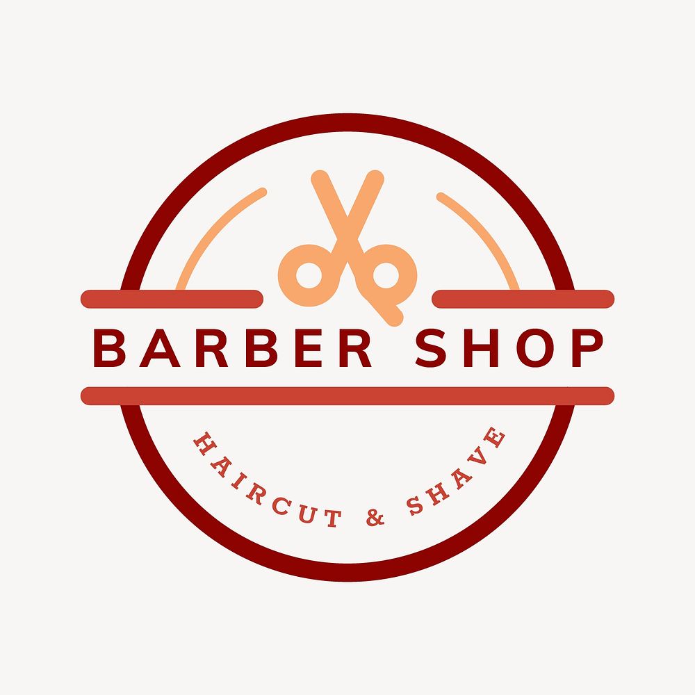 Barber shop logo business template for retro beauty branding design vector