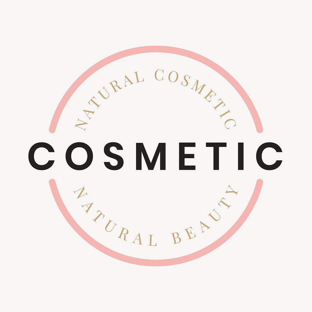 Aesthetic cosmetic logo template, modern creative design vector
