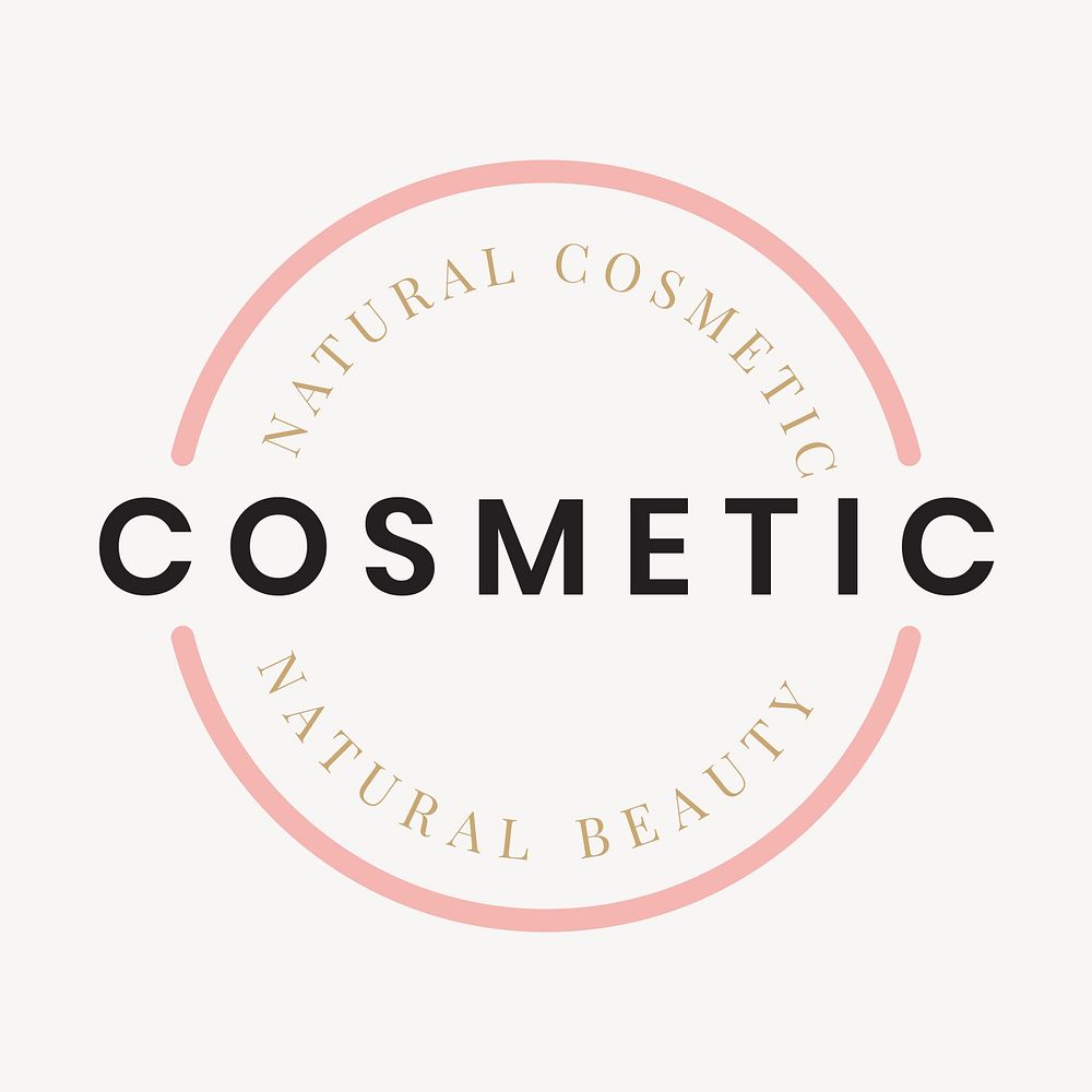 Aesthetic cosmetic logo template, modern creative design psd