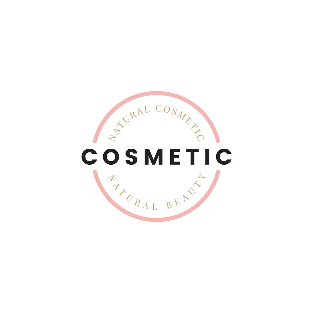 Natural cosmetics logo design vector