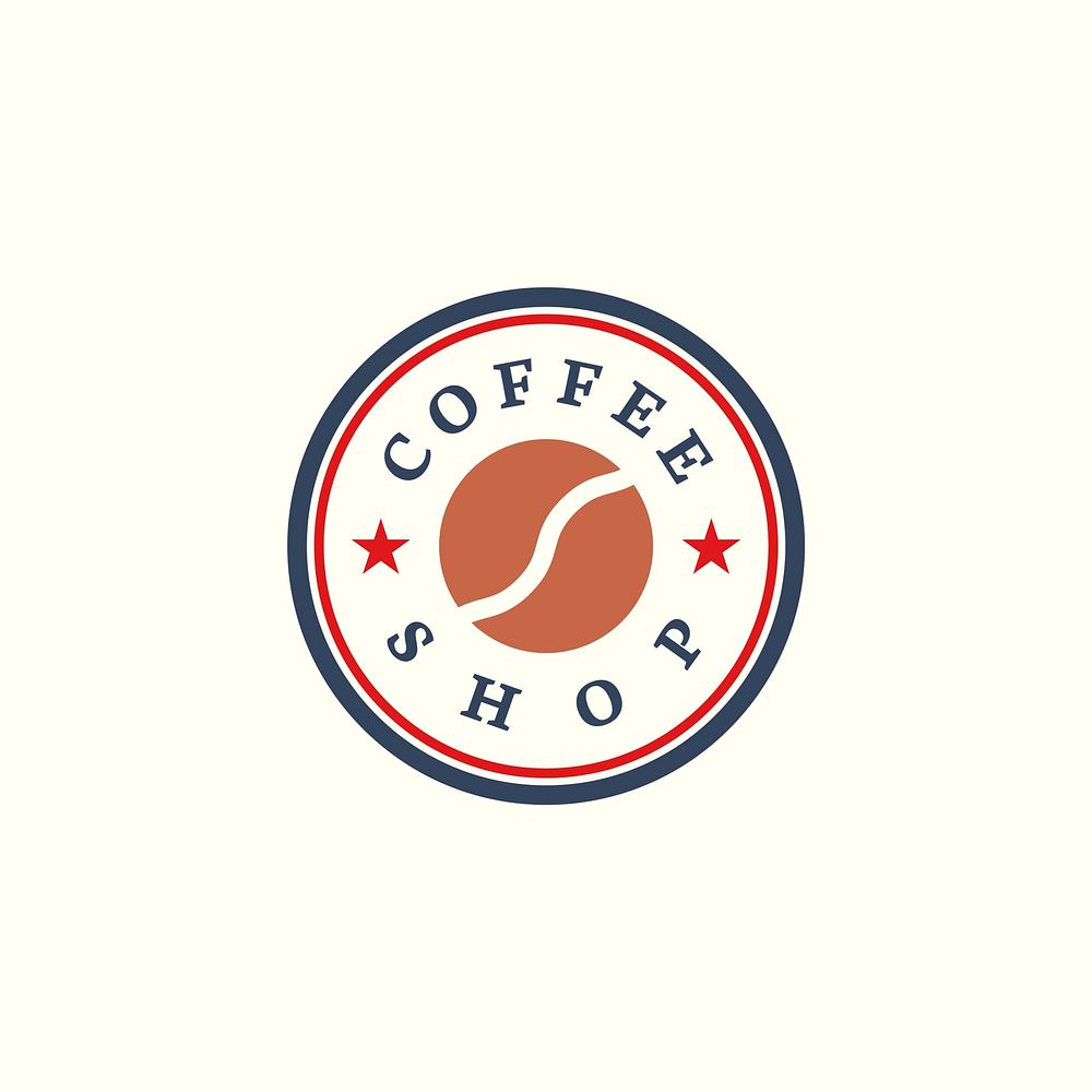 Retro coffee shop logo vector