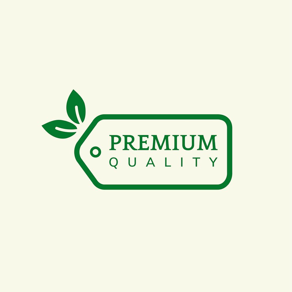 Premium quality product label illustration