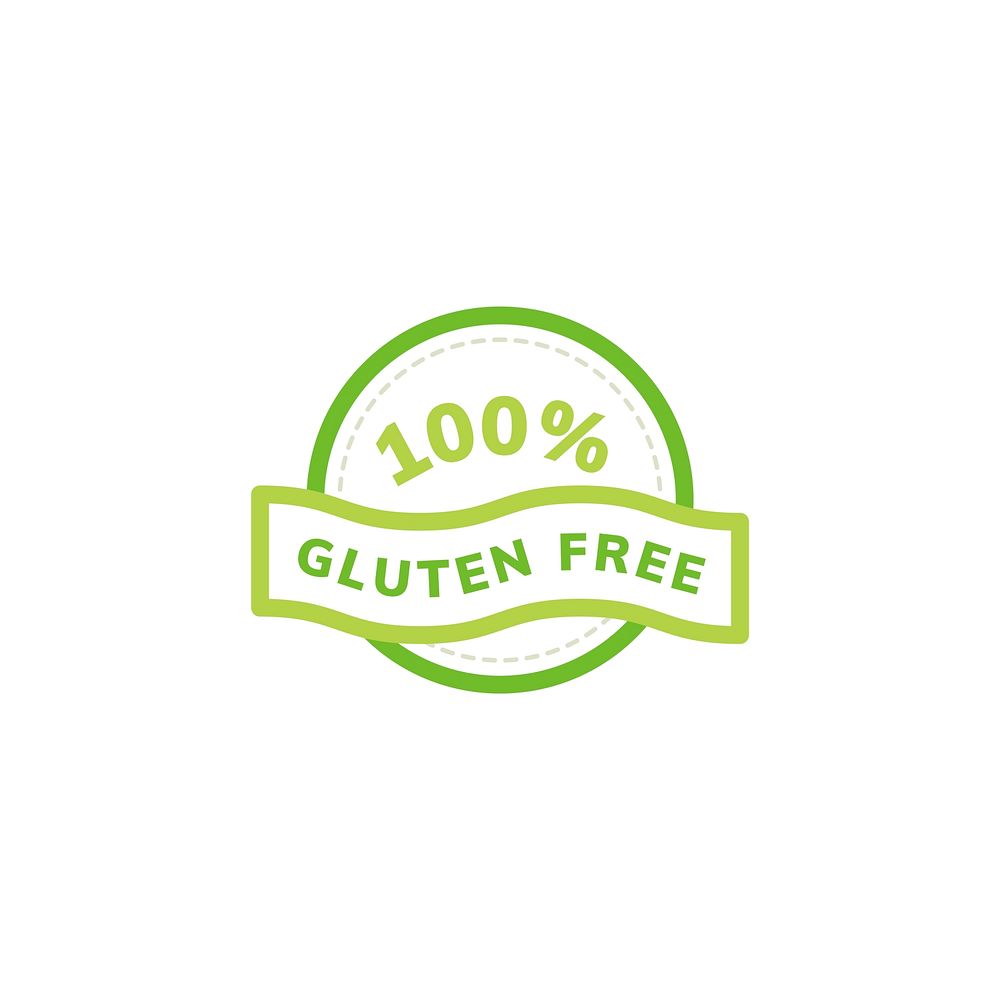 100 percent gluten free emblem badge illustration
