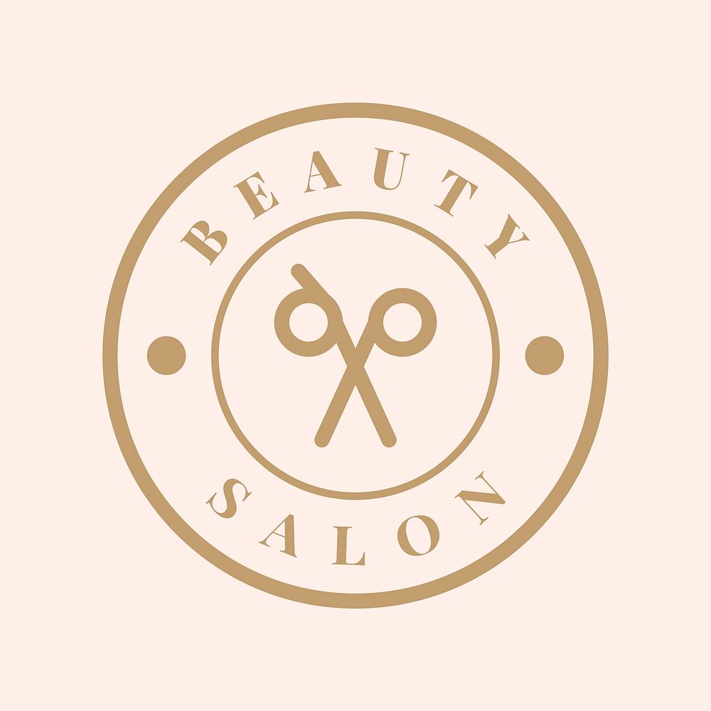 Hair salon logo template, creative design vector