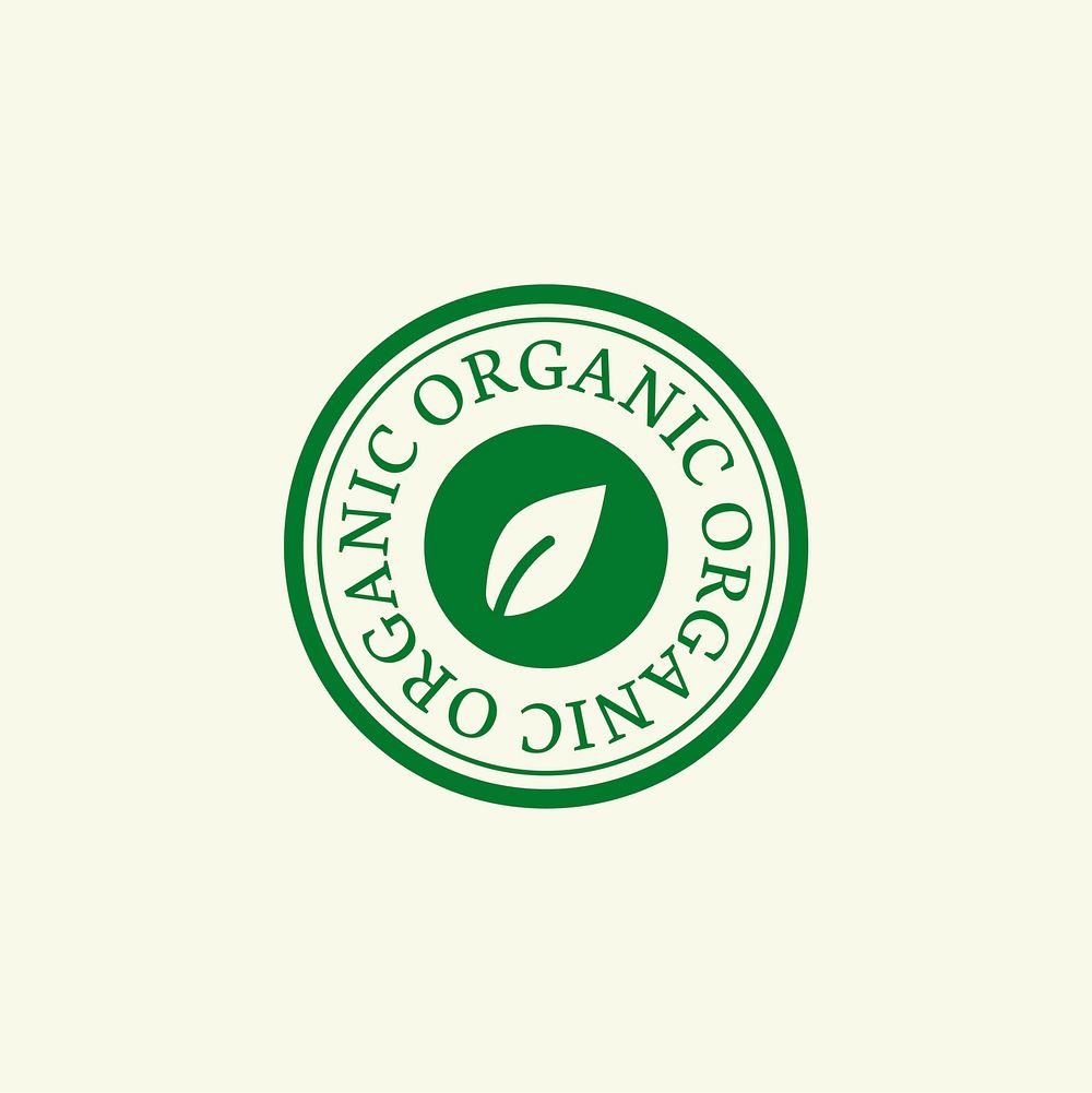 Organic stamp emblem badge illustration