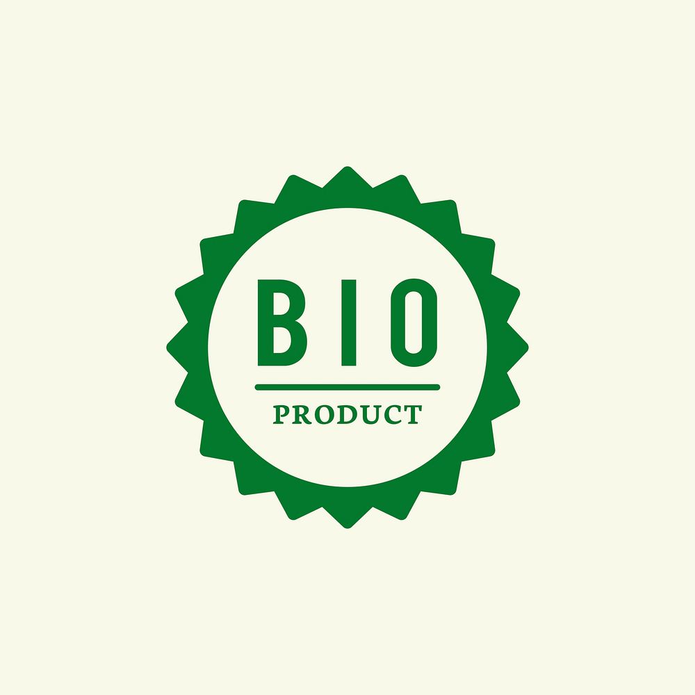 Bio product badge stamp illustration