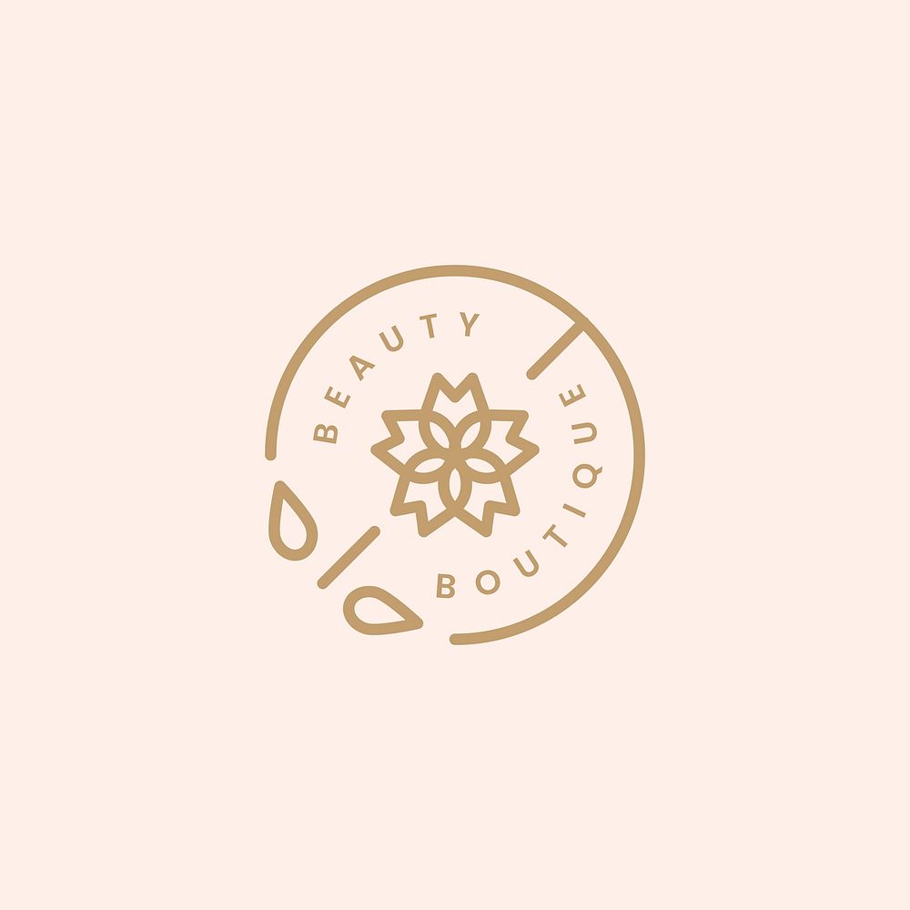 Beauty boutique logo design illustration