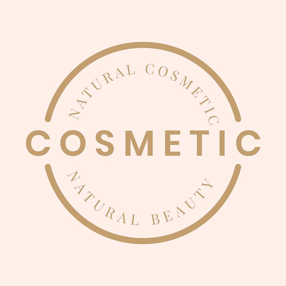 Beauty cosmetic store logo, modern creative design psd