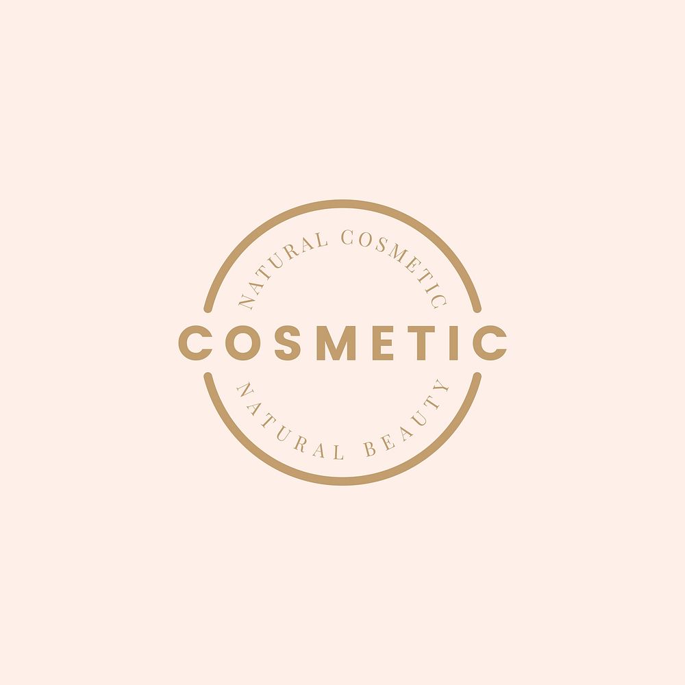 Natural cosmetics logo design vector