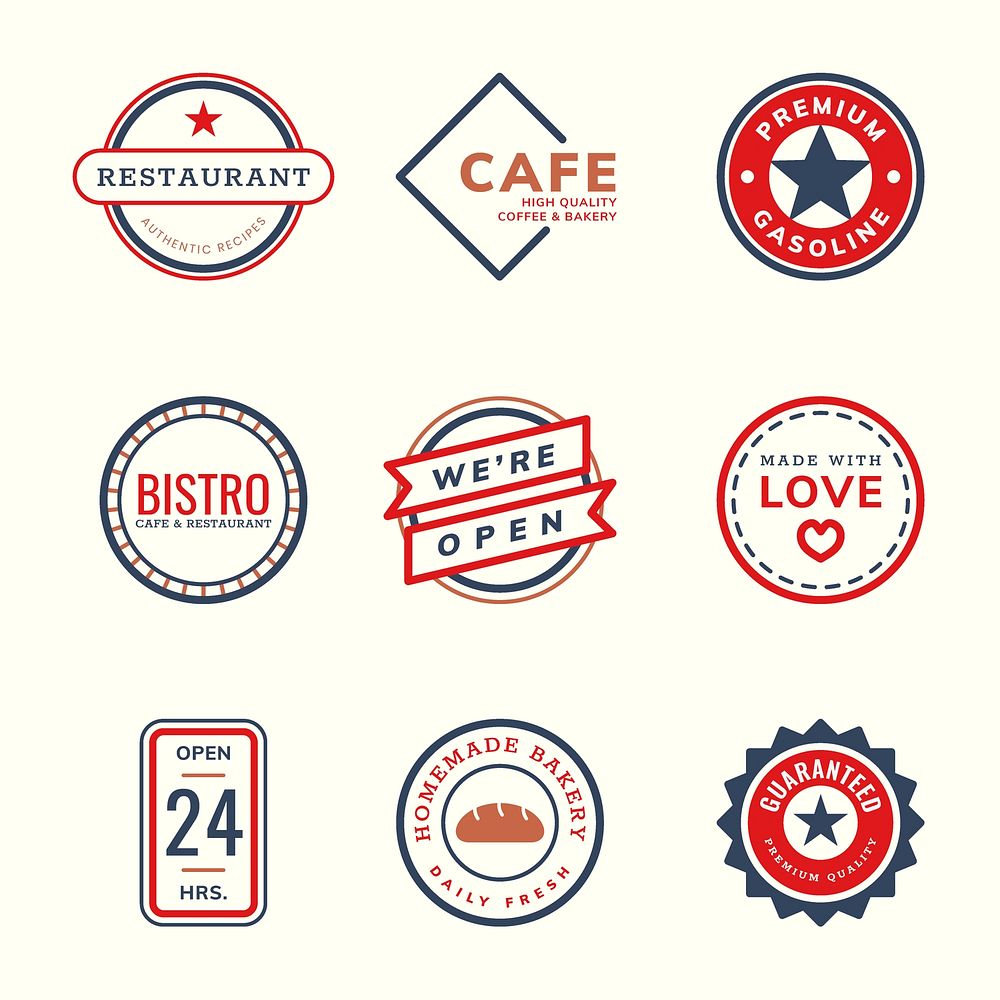 Business logo editable template professional retro branding design psd set