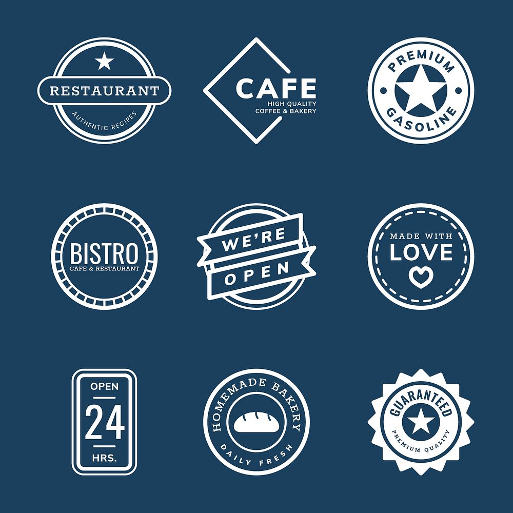 Business logo editable template professional retro branding design psd set