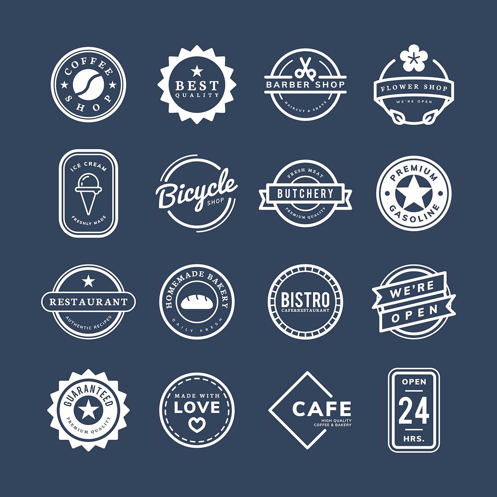 Collection of logo and badge vectors