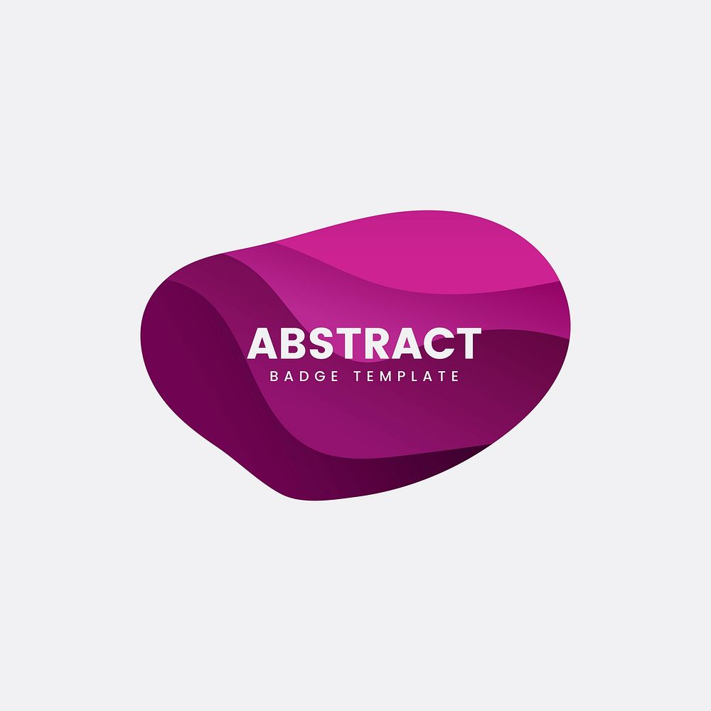 Abstract badge design in pink