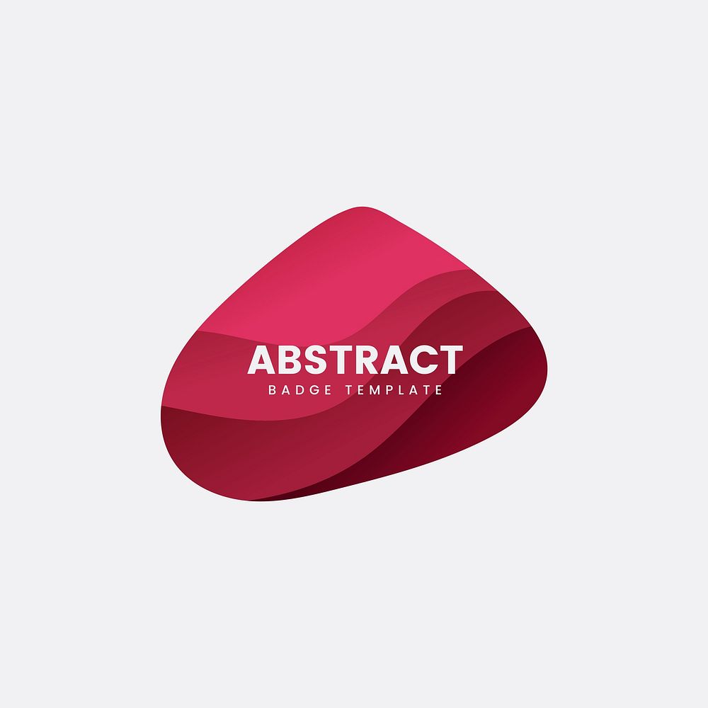 Abstract badge template in red