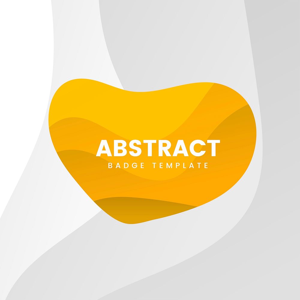 Abstract badge design in yellow