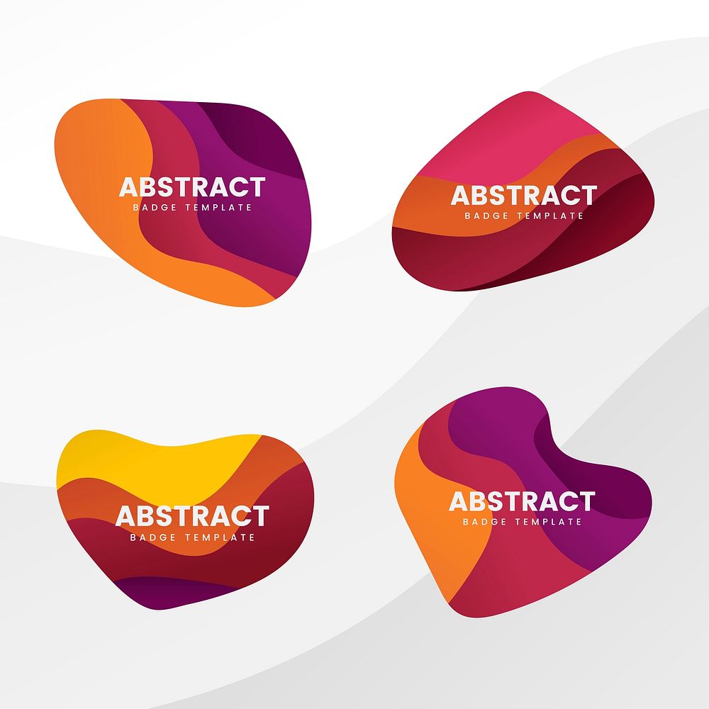 Abstract badge design vector set