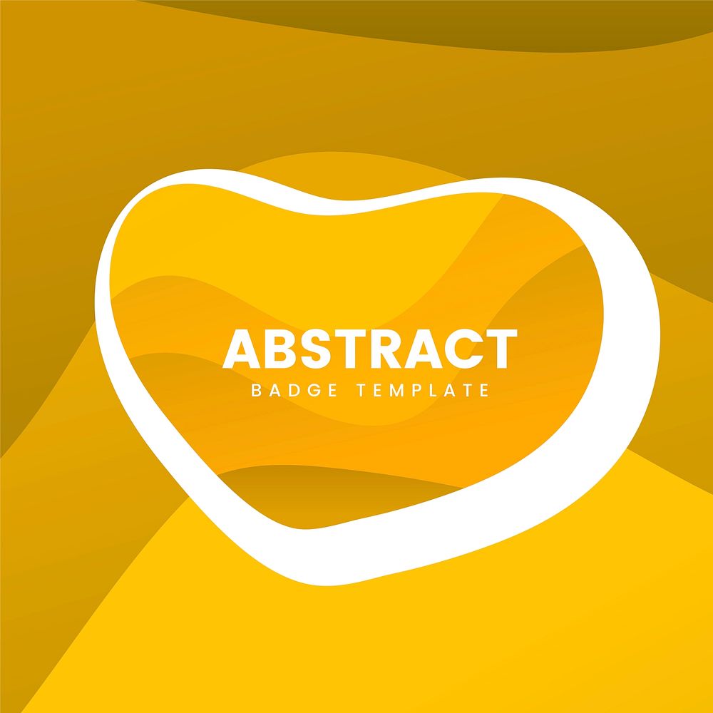 Abstract badge design in yellow