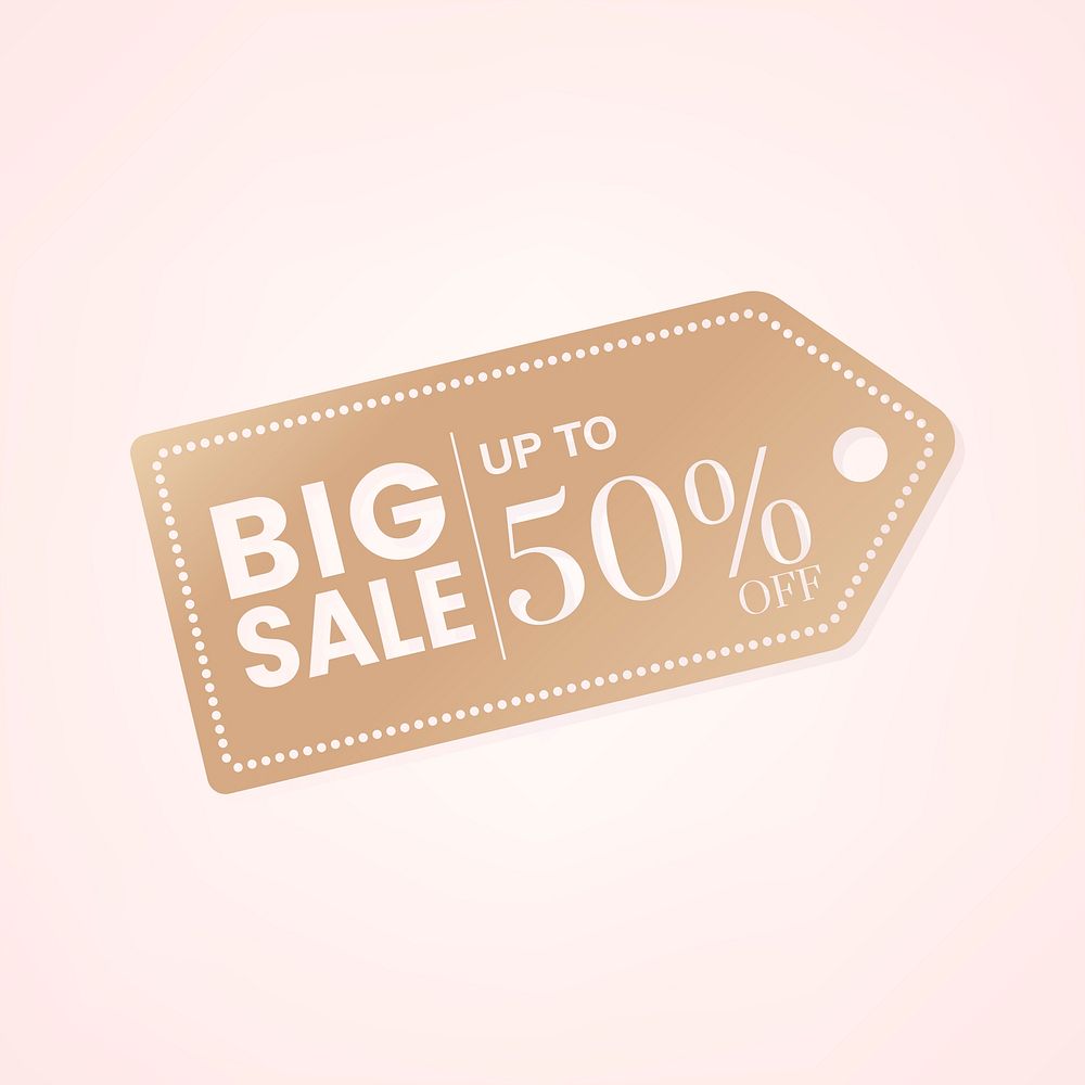 Big sale up to 50% off shop promotion advertisement badge vector
